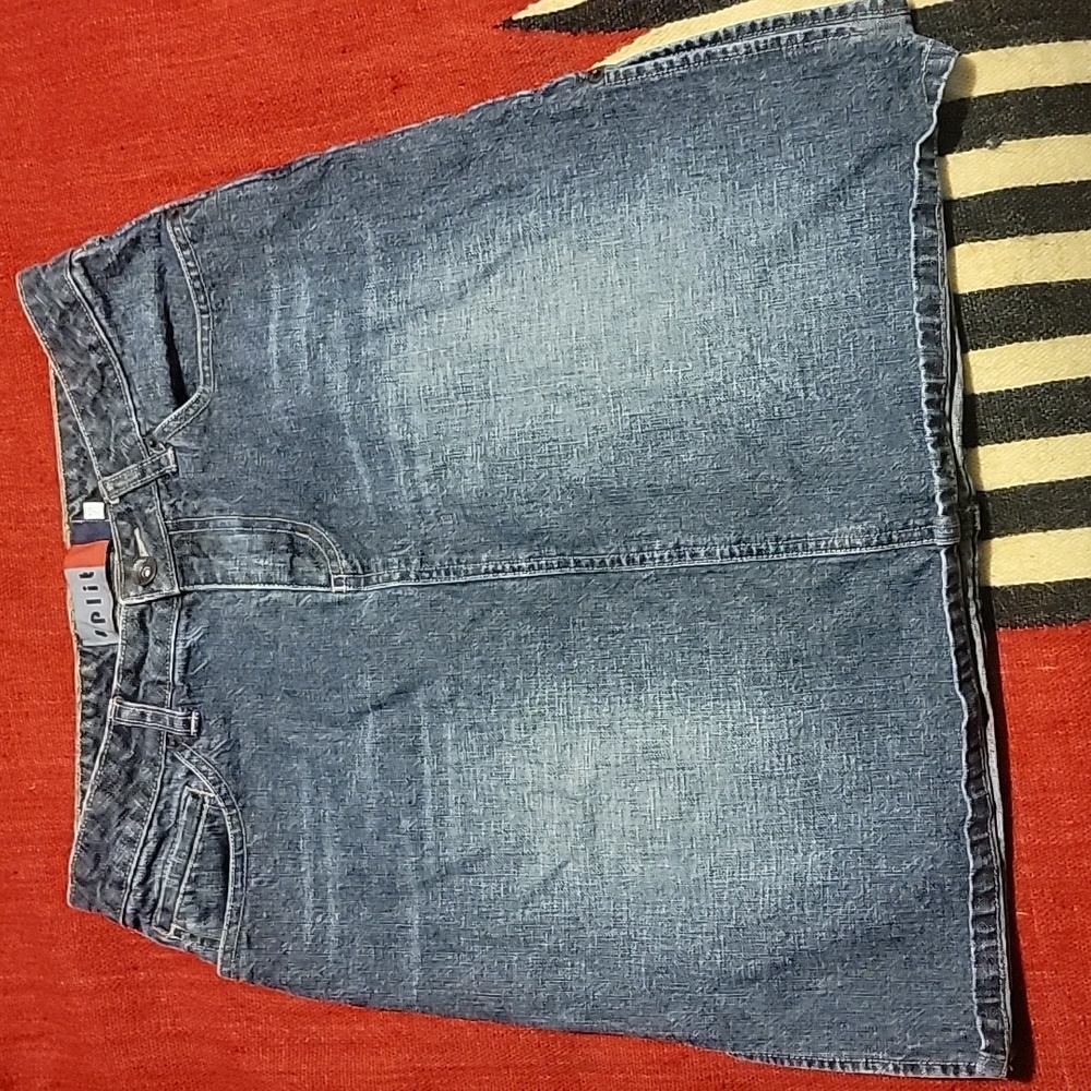 Womens Denim Split Skirt